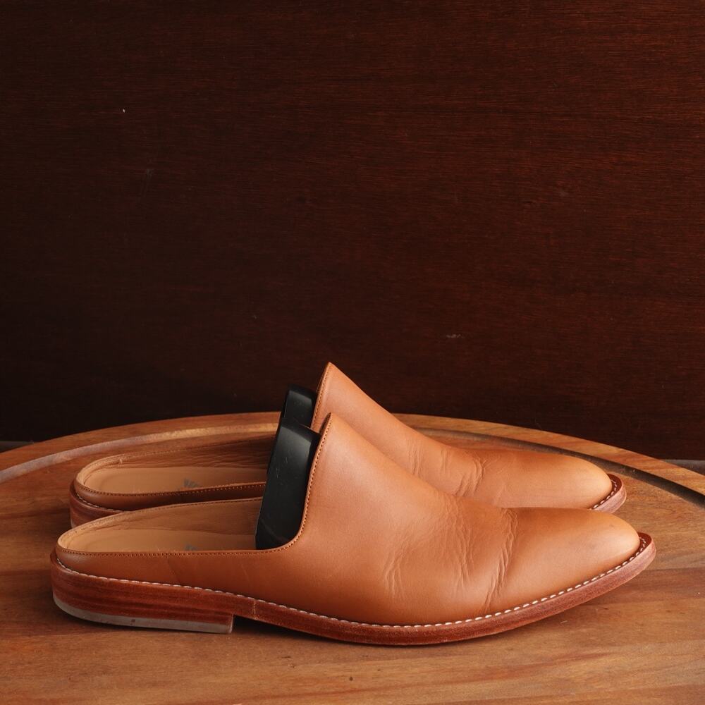 Fortress of Inca Mules Womens SZ EU 40 US 9.5 Brown Adra Leather Minimalist Shoe